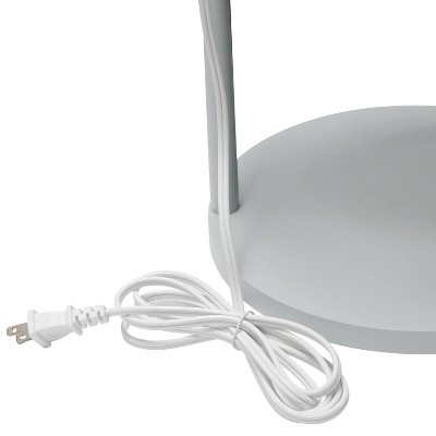 62.5" Gray Modern Shelf Etagere Floor Lamp with USB Ports