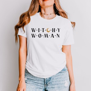 Simply Sage Market Witchy Woman Short Sleeve Tee - XS - White - 1 of 4