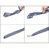 Allegra K Women's Organza Long Narrow Skinny Stripe Pattern Bag Handle Decor Waistband Scarf - 4 of 4