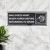 Stockroom Plus 3 Pack Magnetic Safety Bathroom Sign, Employees Must Wash Hands Before Returning to Work (9 x 3 In) - 2 of 4