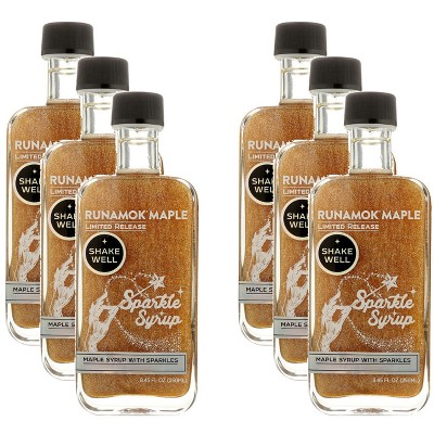 Runamok Sparkle Syrup - Maple Syrup Infused with Edible Sparkles - Case of 6 - 8.45 FO