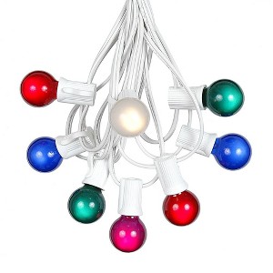 Novelty Lights 25 Feet G30 Globe Outdoor Patio String Lights, White Wire - 1 of 4