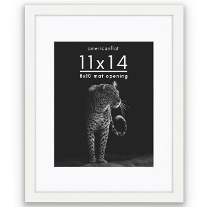 Americanflat Gallery-Style Picture Frame with Mat to Secure Artwork, Prints, and Photos - 1 of 4