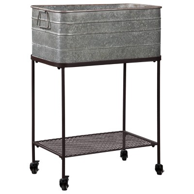 Vossman Beverage Tub Antique Gray/Brown - Signature Design by Ashley