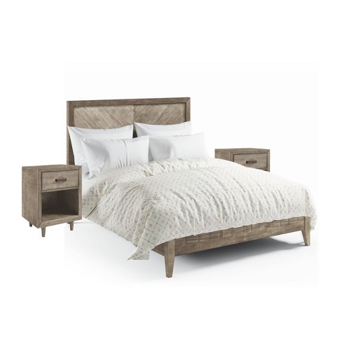 Alaterre Furniture Arden Bedroom Set, King, Driftwood Gray