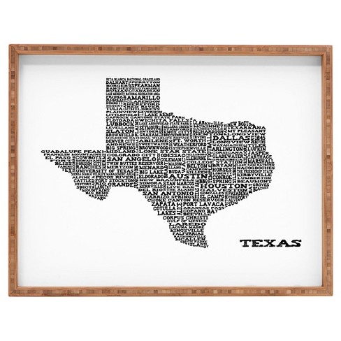 Restudio Designs Texas Map Rectangle Tray - Orange - Deny Designs - image 1 of 4