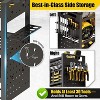 Large 49''W Power Tool Organizer Wall Mount | Storage Rack with 12 Cordless Drill Holder | 4-Tier - 3 of 4