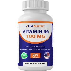 Vitamin B6 100 mg - 250 Tablets - 1 of 4