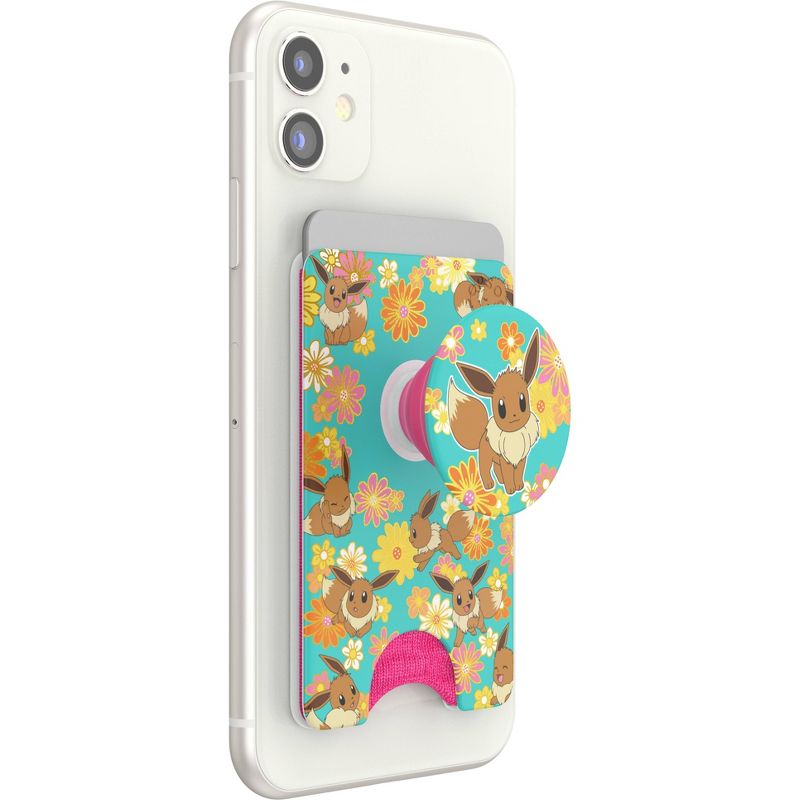 PopSockets PopWallet+ Pokemon Cell Phone Grip - Foil Flower Power Eevee, 5 of 6