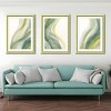 FONTOI 3pcs Abstract Flowing Framed Wall Art, Replaceable Canvas Prints Modern Wall Decor Living Room, Sofa Background, Green 18"* 24"*1.2" - 4 of 4