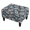 PAGED 28.25" Upholstered Ottoman, Modern Coffee Table with Wooden Legs and Foam Filling, Entryway Shoe Bench for Living Room, Bedroom - 2 of 4