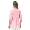 Anna-Kaci Women's V-Neck Blouse with Split Sheer Short Sleeves and Relaxed Fit Silhouette - 4 of 4