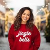Simply Sage Market Women's Graphic Sweatshirt Jingle Bells Bold Cursive - 2 of 4