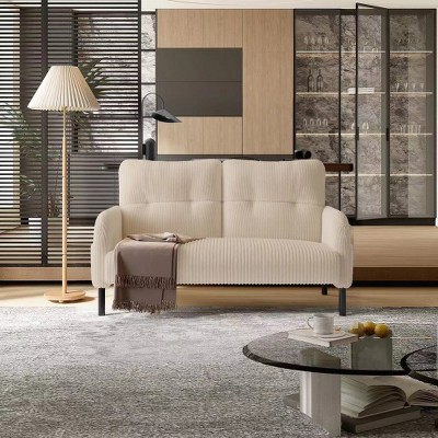LIVAREEmlen Comfortable Monochrome Double Sofa,Corduroy Fabric,Suitable,for Living Rooms and Bedrooms