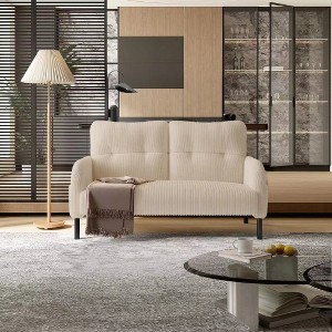 LIVAREEmlen Comfortable Monochrome Double Sofa,Corduroy Fabric,Suitable,for Living Rooms and Bedrooms - 1 of 4