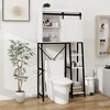 Sevobal Bathroom Storage Cabinets, Sliding Door Lockers with Open Storage Shelf, Freestanding Storage for Bathroom, White, 32.48"*11.81"*64.56" - 2 of 4