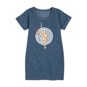 - Avatar: The Last Airbender - Aang Crest Graphic Short Sleeve Fleece Dress - 1 of 4