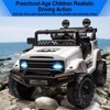 Electric Car for Kids, 12V Ride on Truck Car with Remote Control Spring Suspension, LED Lights, Music, 3 Speeds - 2 of 4