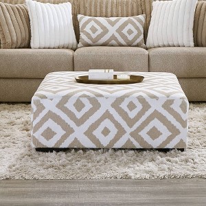 HOMES: Inside + Out Telven 41" Square Upholstered Ottoman - 1 of 3