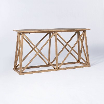 Copperton Wood X Base Console Table Natural - Threshold™ designed with Studio McGee