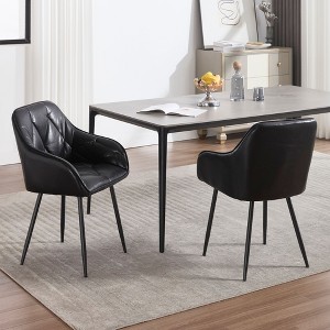 NicBex Modern Half Enclosed Arm Dining Chairs Set of 2 with Thick Upholstered Seat,Stylish Office Chairs,Living Room Side Chairs - 1 of 4