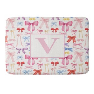 Deny Designs April Lane Art Bows Monogram Memory Foam Bath Mat - 1 of 4