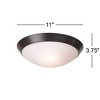 360 Lighting Davis Modern Ceiling Light Flush Mount Fixture Oil Rubbed Bronze 11" Wide Frosted Glass Dome Shade for Bedroom Kitchen Living Room House - 4 of 4