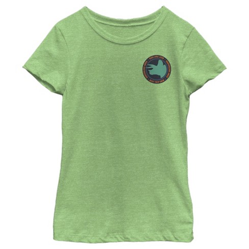 Girl's Jurassic World: Camp Cretaceous Triceratops Silhouette Pocket T-Shirt - image 1 of 3