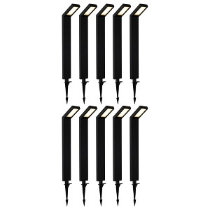 C Cattleya 21" Low-voltage Black Aluminum LED Landscape Path Lights with Frosted Glass Shade(10-Pack) - 1 of 4