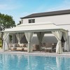 YARDGRACE Semi-permanent Patio Gazebo 10'x20' with Expansion Bolts, Outdoor Heavy Duty Party Shelter with Double Roof - 2 of 4