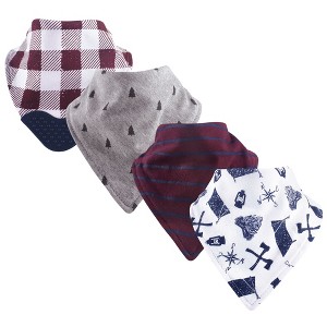 Yoga Sprout Baby Boy Cotton Bandana Bibs 4pk, Happy Camper, One Size - 1 of 1