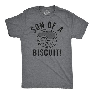 Mens Funny T Shirts Son Of A Biscuit Sarcastic Food Graphic Tee For Men - Crazy Dog Men's T Shirt - 1 of 4