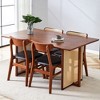 NicBex Dining Table Set for 4 Kitchen Table Ancient Solid Wood Dining Table Imitation Rattan Table Legs Simple Wood Chairs for Dining Room - 4 of 4