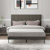 Costway Upholstered Tufted Bed Wood Platform Mattress Foundation Headboard Queen - image 3 of 4