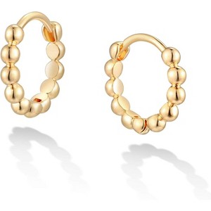 Gold Huggie Hoop Earrings 14K Gold Plated Dainty Small Simple Hypoallergenic Jewelry Gift for Women - 1 of 4