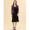 INSPIRE CHIC Women's Elegant Sheer Floral Lace Crop Bolero Shrug - 3 of 4