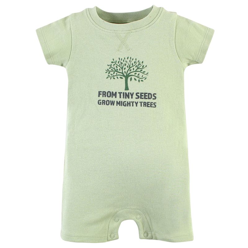Touched by Nature Unisex Baby Organic Cotton Rompers, Bee Different, 4 of 6