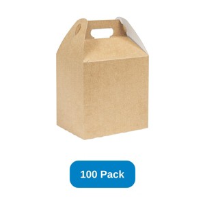 Inno-Pak Tall Carry Pack with Handles Brown Kraft Recyclable & Compostable - Case of 100 - 1 of 3