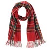 CTM  Classic Plaid Soft Winter Scarf with Fringe - 2 of 3