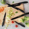 MasterChef 12pc Knife Set with Covers Sharp Nonstick Coated Knives Essential Black Collection: Stainless Steel Blades, Rubber Handles - 3 of 4