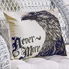 The Lakeside Collection Nevermore Halloween Throw or Pillow - Nevermore Halloween Accent Pillow - 3 of 3