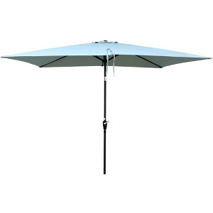 Gulches Frosty Green 108-Inch x 72-Inch Rectangular Patio Umbrella with Crank and Tilt - 1 of 4
