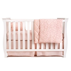 Ely's & Co. Baby Crib Bedding Sets Includes Crib Sheet, Quilted Blanket, Crib Skirt, and Baby Pillowcase  4 Piece Set - 1 of 4