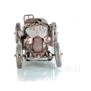 HomeRoots c1924 Bugatti Bronze and Silver Racecar Model Sculpture - 1 of 4