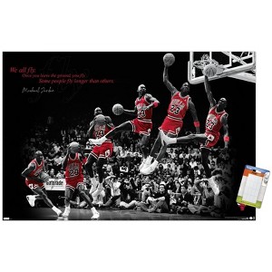 Trends International Michael Jordan - Fly Unframed Wall Poster Prints - 1 of 4