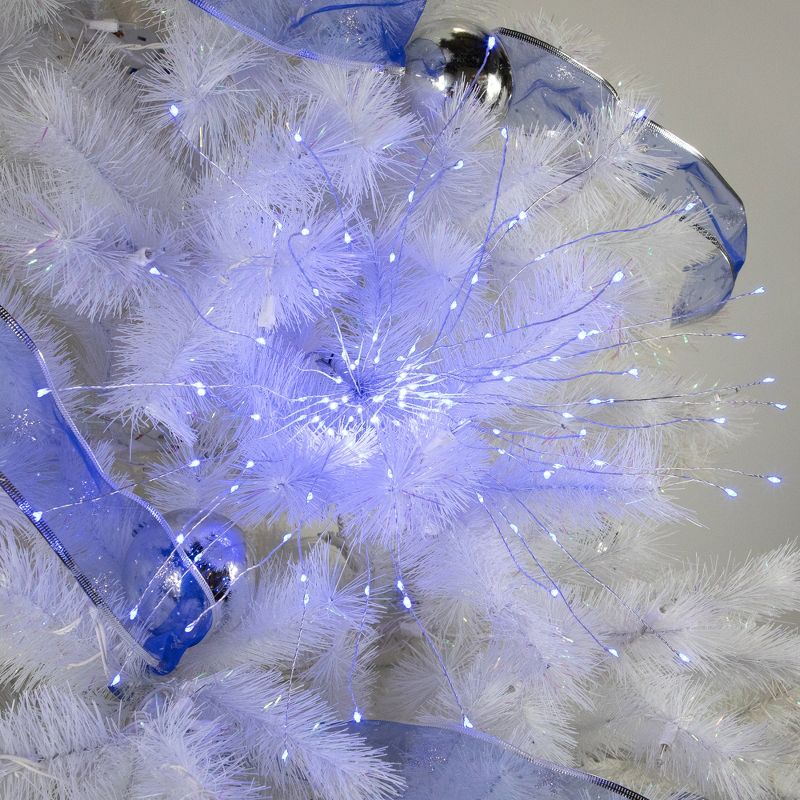 Northlight 20" LED Lighted Firework Silver Branch Christmas Decoration - Blue Lights, 4 of 8