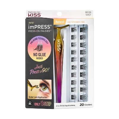 Kiss Products Impress Self Adhesive Eyelashes - Natural Lash Clusters ...