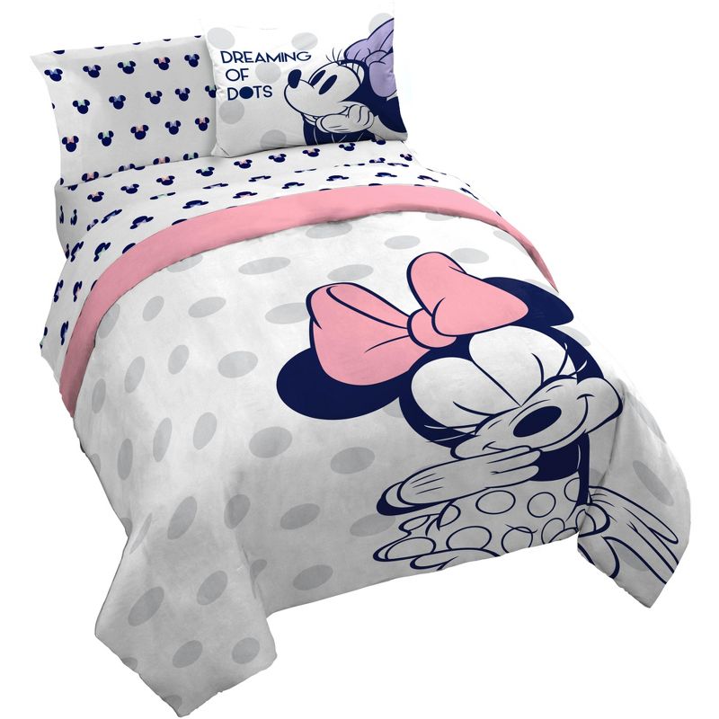 Saturday Park Disney Minnie Mouse Dreaming of Dots 100% Organic Cotton Bed Set, 1 of 10