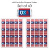Big Dot of Happiness Firecracker 4th of July - Mini Candy Bar Wrapper Stickers -  Party Small Favors - 40 Count - 3 of 4
