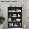 GlasFlength Decorative Bookshelf, Spacious Space and Adjustable Shelf, Open Bookshelves for Bedroom, Living Room, Home Office，Black，33"*11.6"*48" - 4 of 4